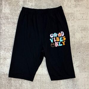 SHEIN Teen 14Y high rise black‎ biker shorts